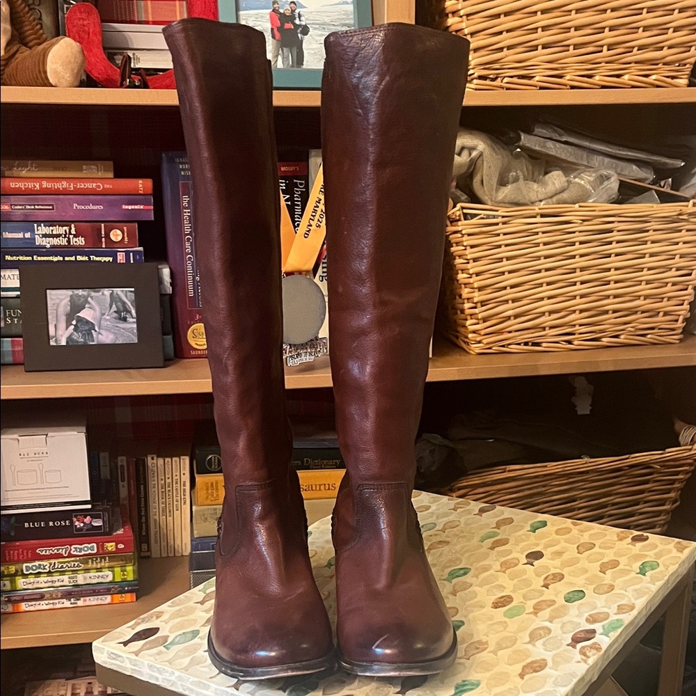 Frye Rich Brown Over the Knee Boots